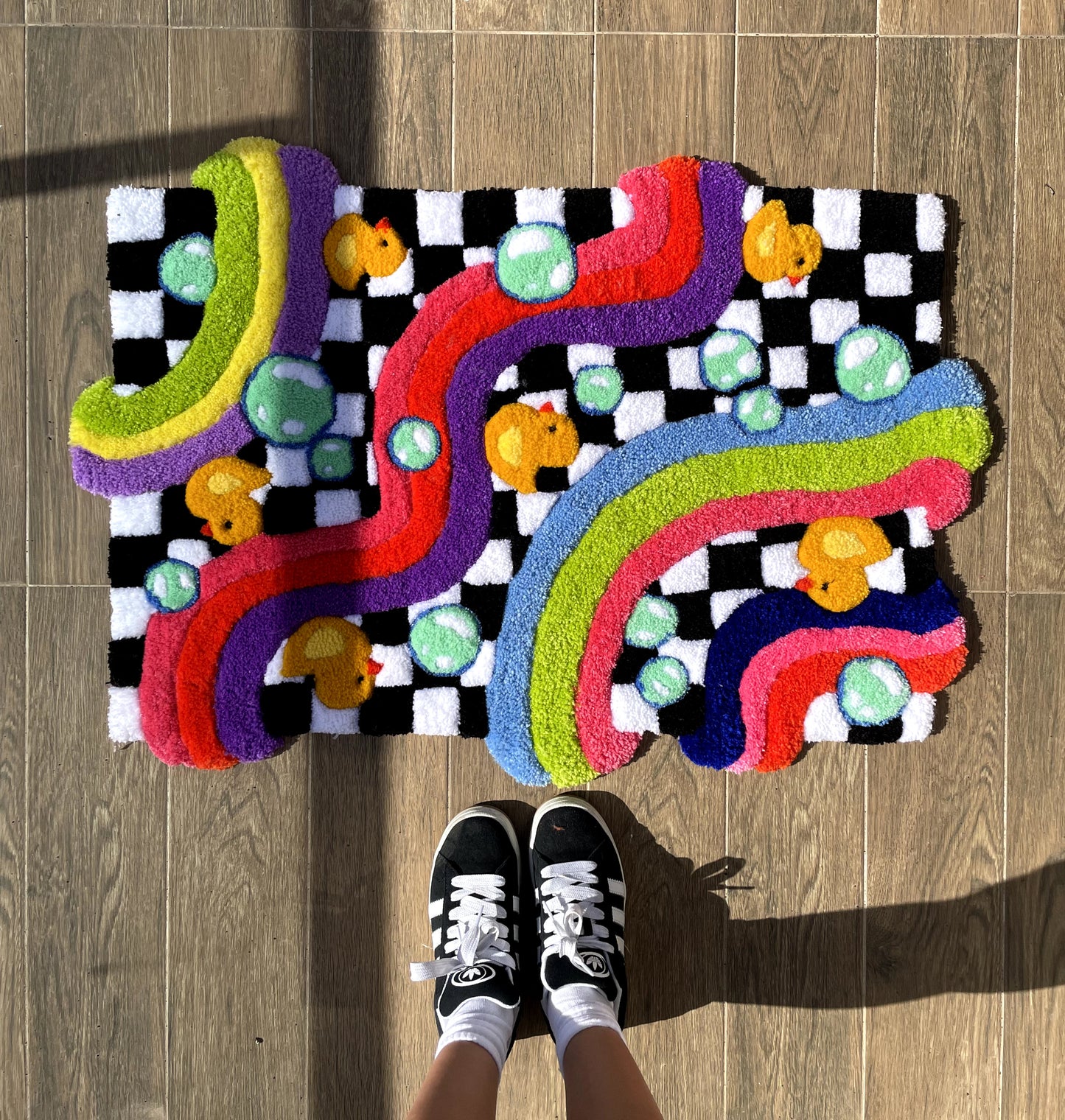 Bubbles Colourful Tufted Rug