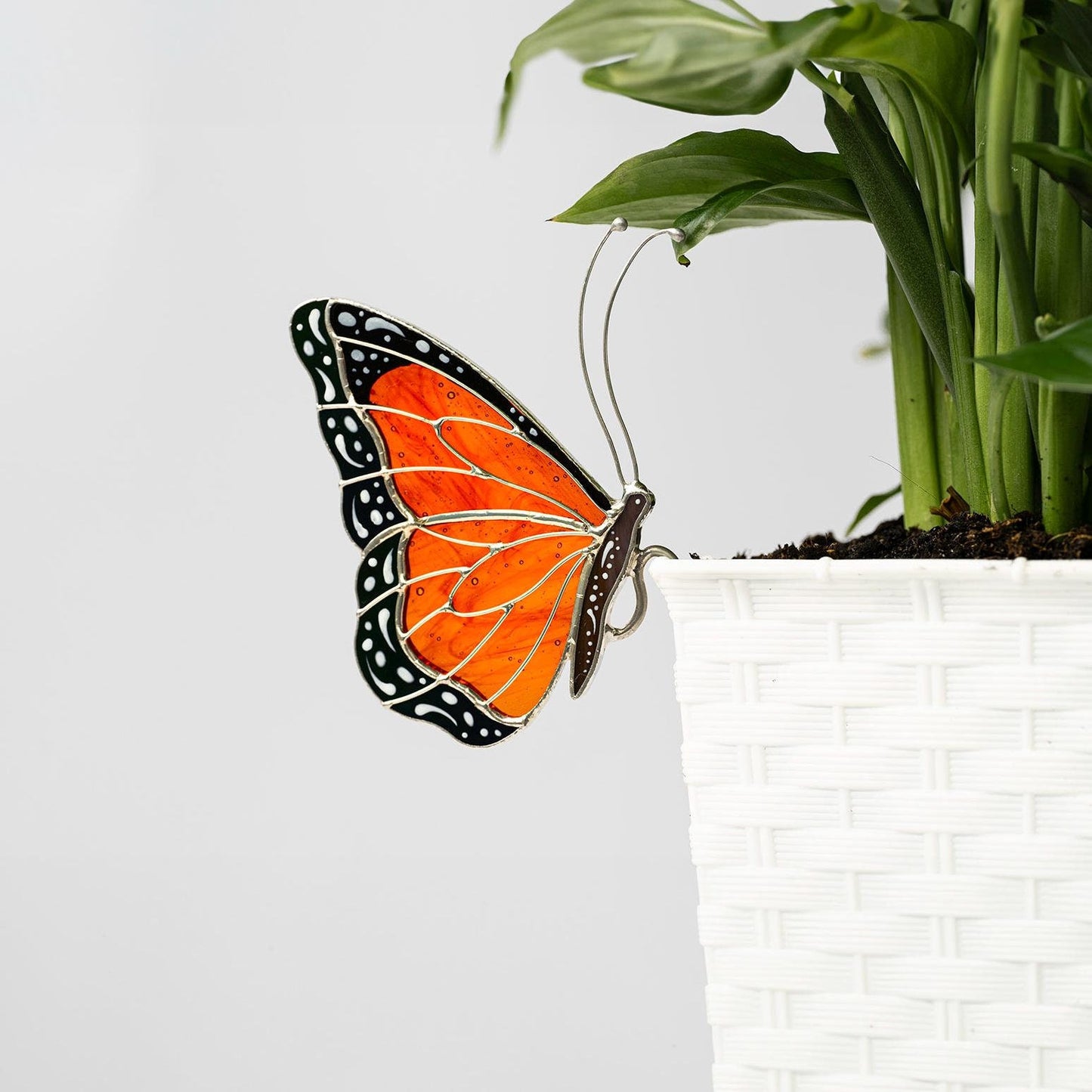Stained Glass Butterfly Monarch Suncatcher