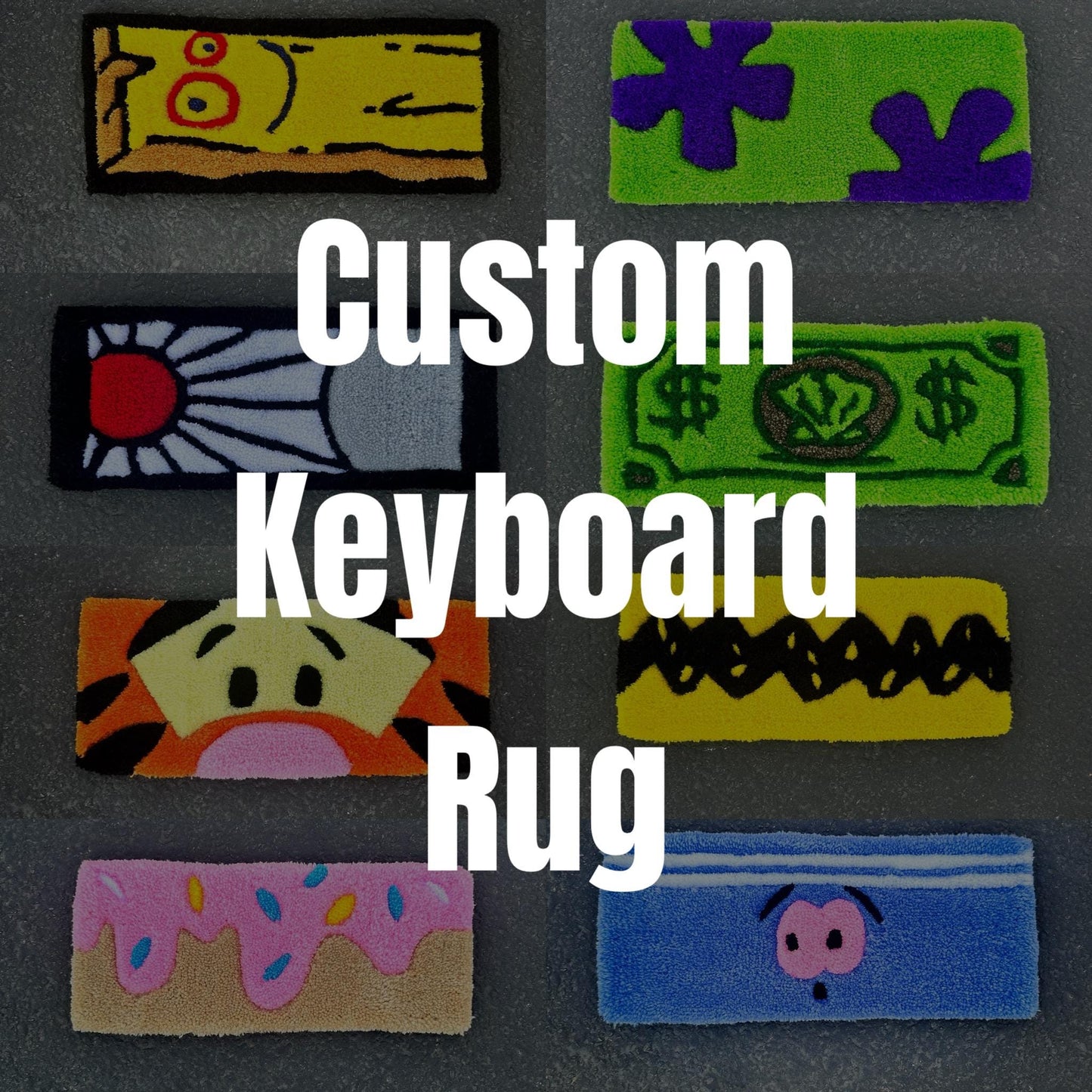 Custom Commission Keyboard Laptop Computer Rug