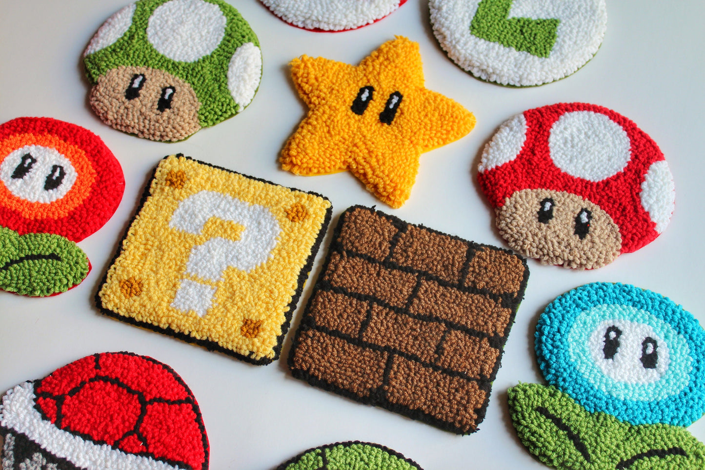 Mario Game Tufted Mug Rug Coaster