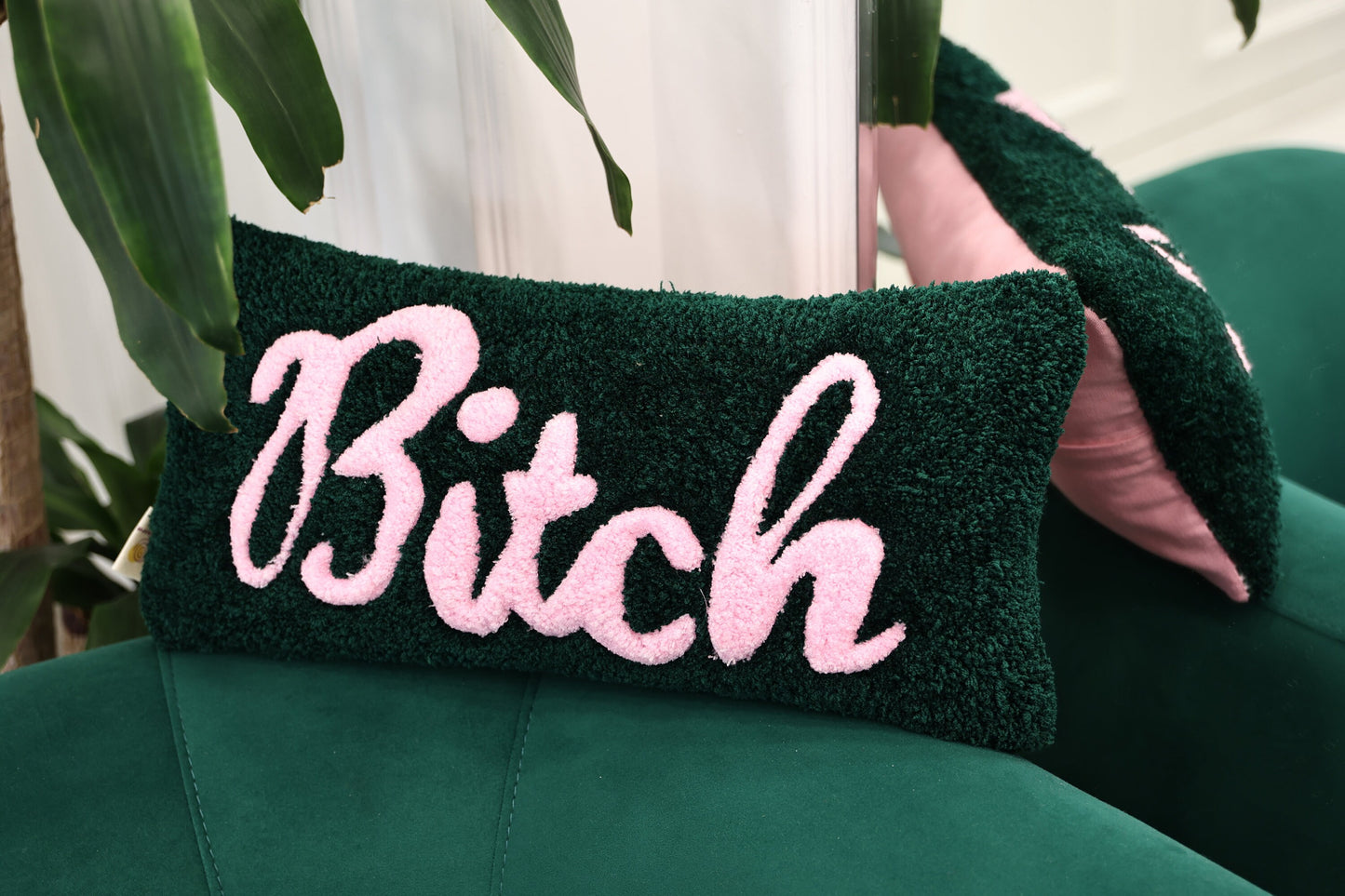 Tufted Bitch Pillow Cover