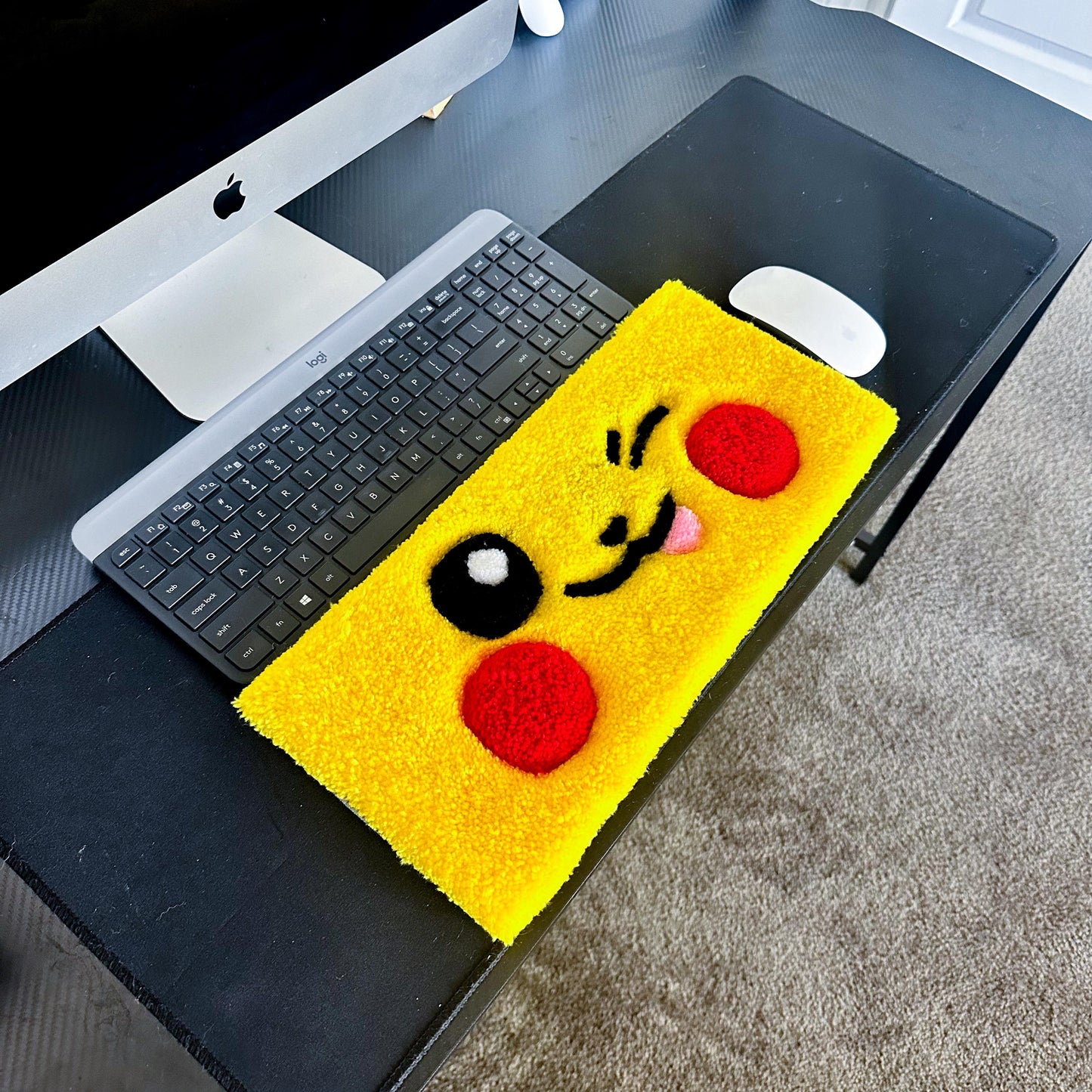 Pikachu Pokemon Keyboard Custom Anime Cartoon Wrist Rest Rug