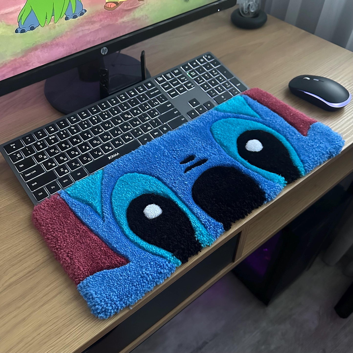 Tufted Stitch Keyboard Wrist Tufted Rug