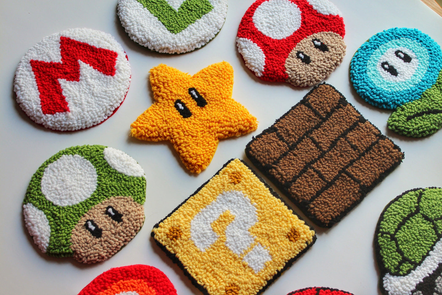 Mario Game Tufted Mug Rug Coaster