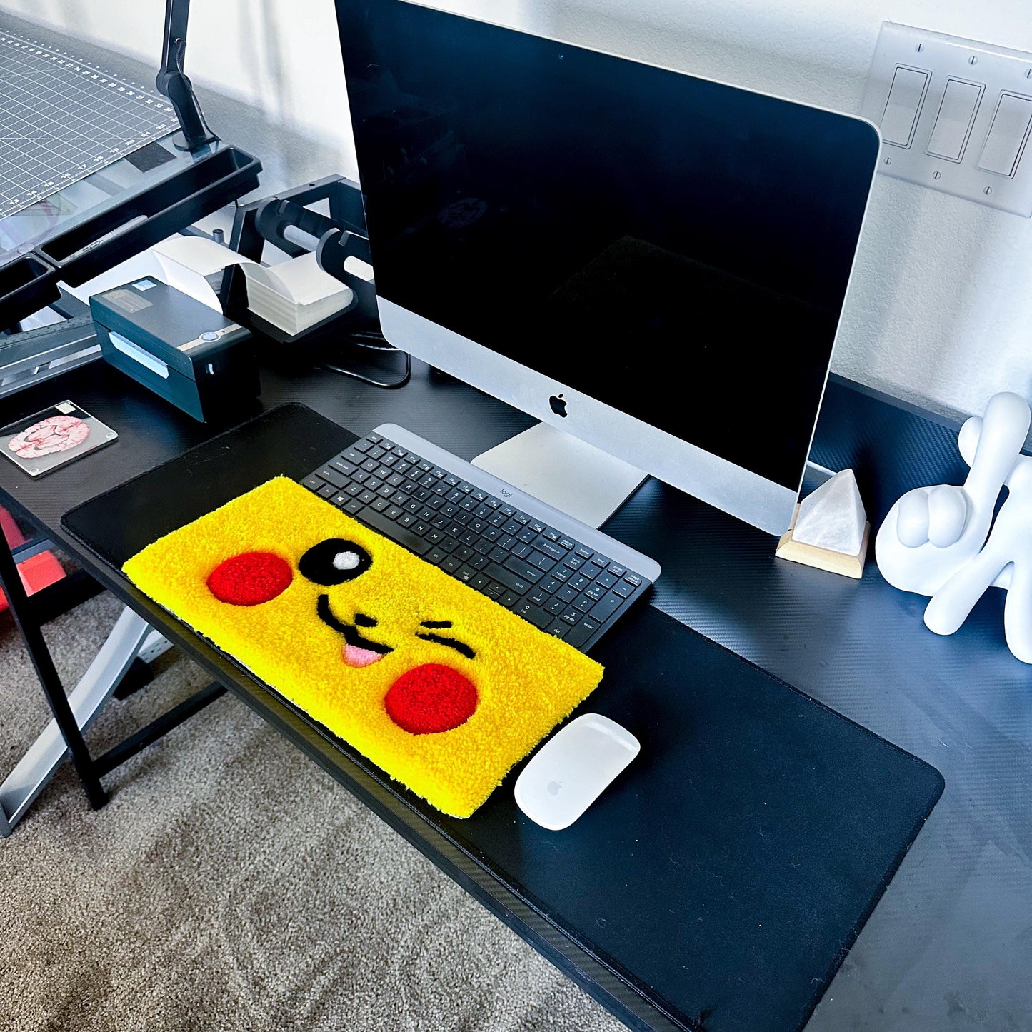 Pikachu Pokemon Keyboard Custom Anime Cartoon Wrist Rest Rug