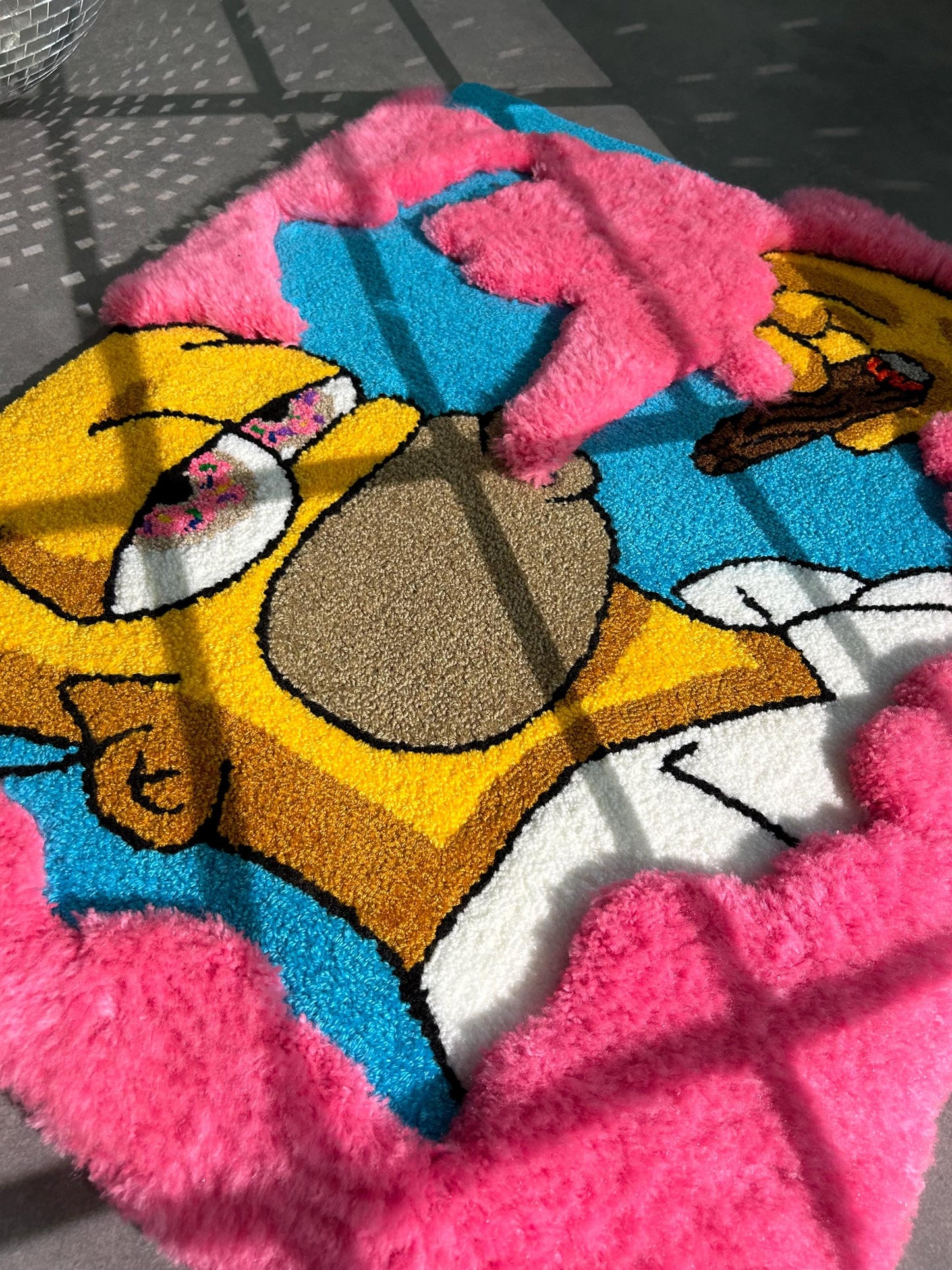 Cartoon Pink smoke Tufted rug