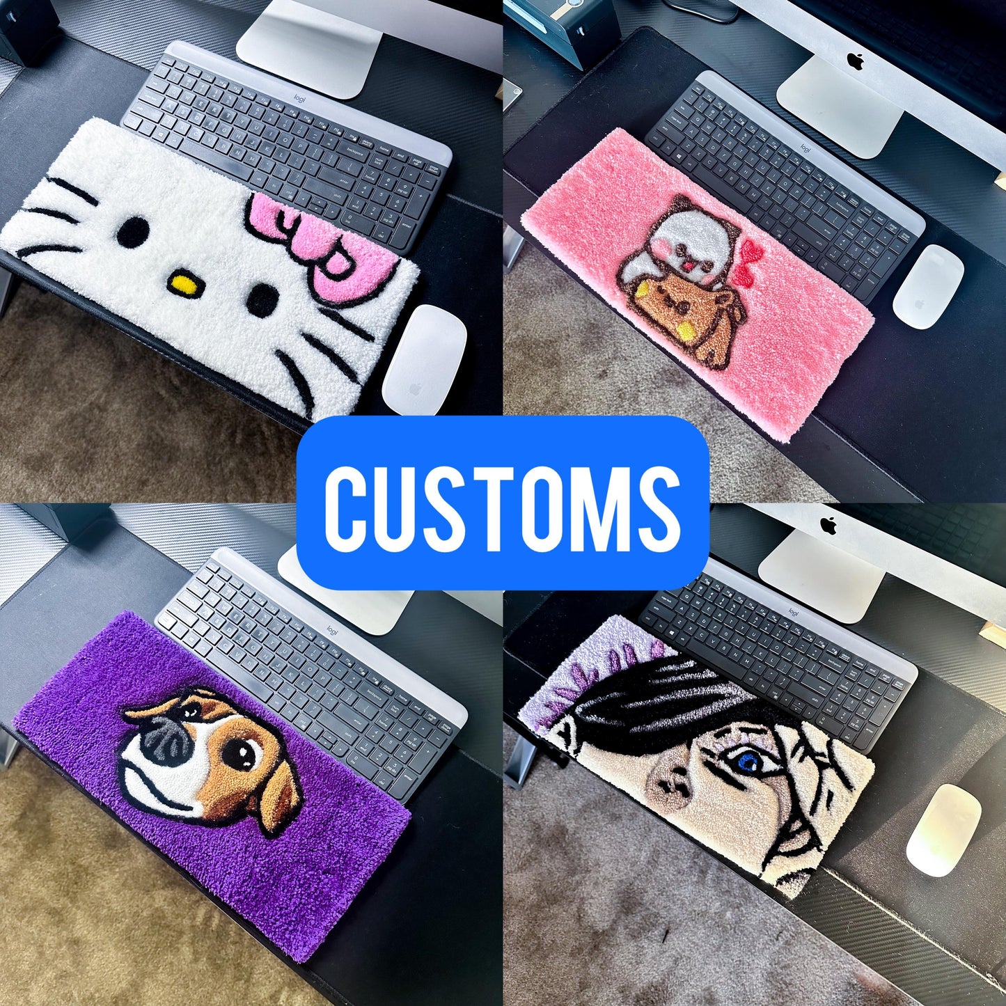 Custom Commission Keyboard Laptop Computer Rug
