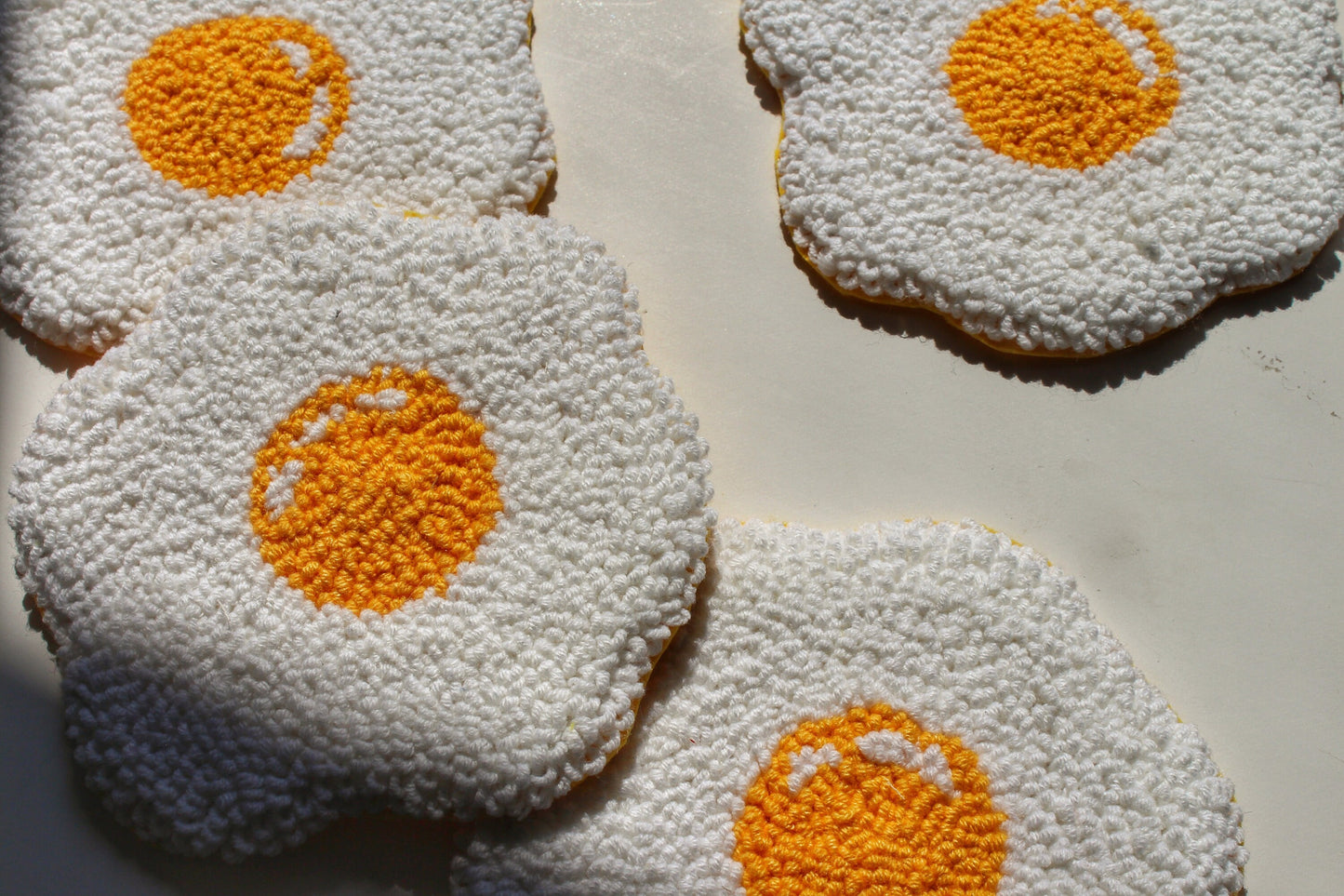 Egg Punch Needle Coaster