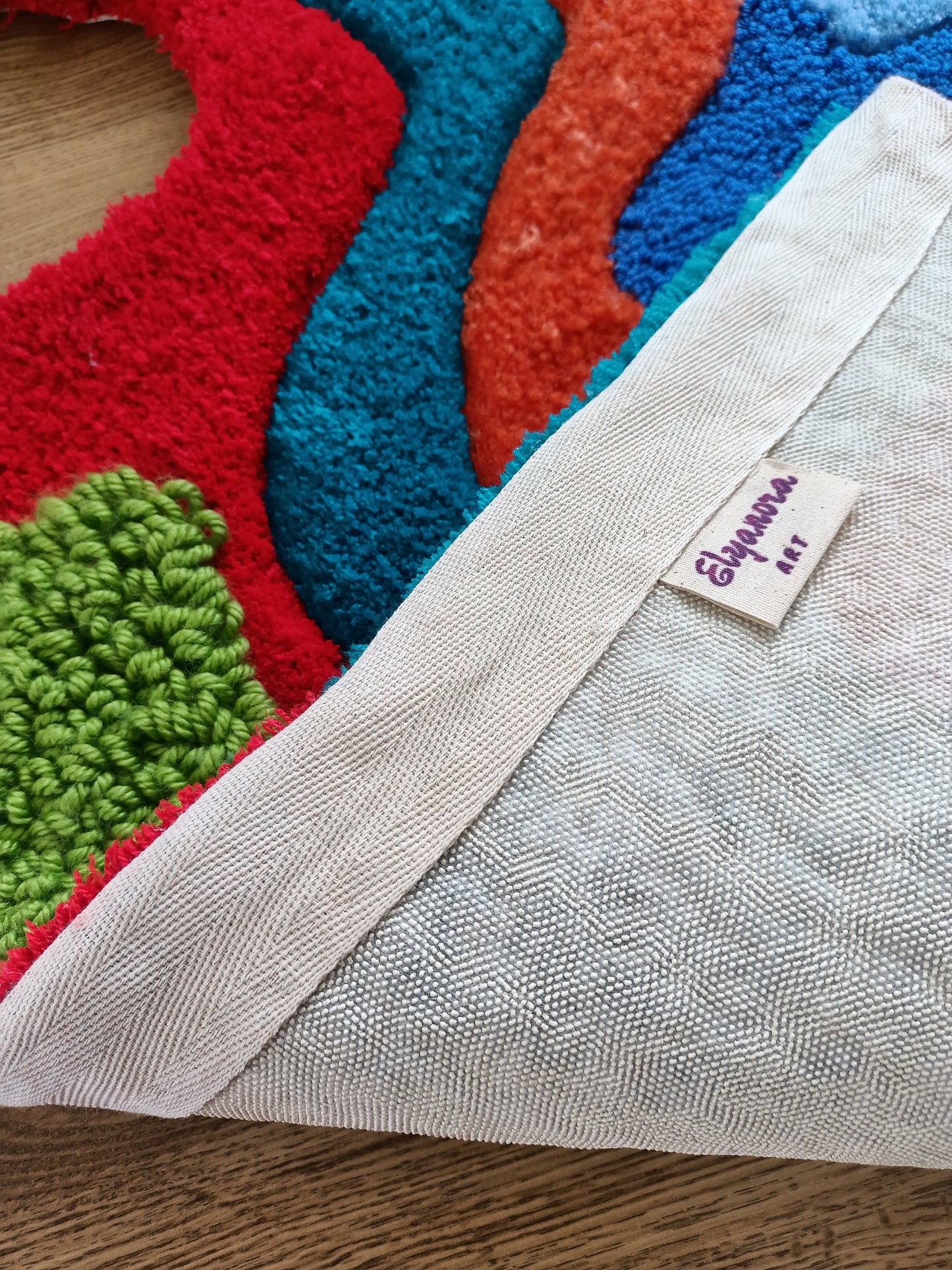 Irregular Multicolor Abstract 100% Hand Tufted Rug