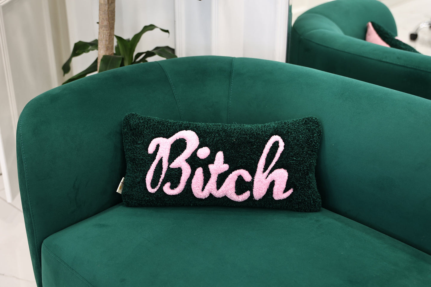 Tufted Bitch Pillow Cover
