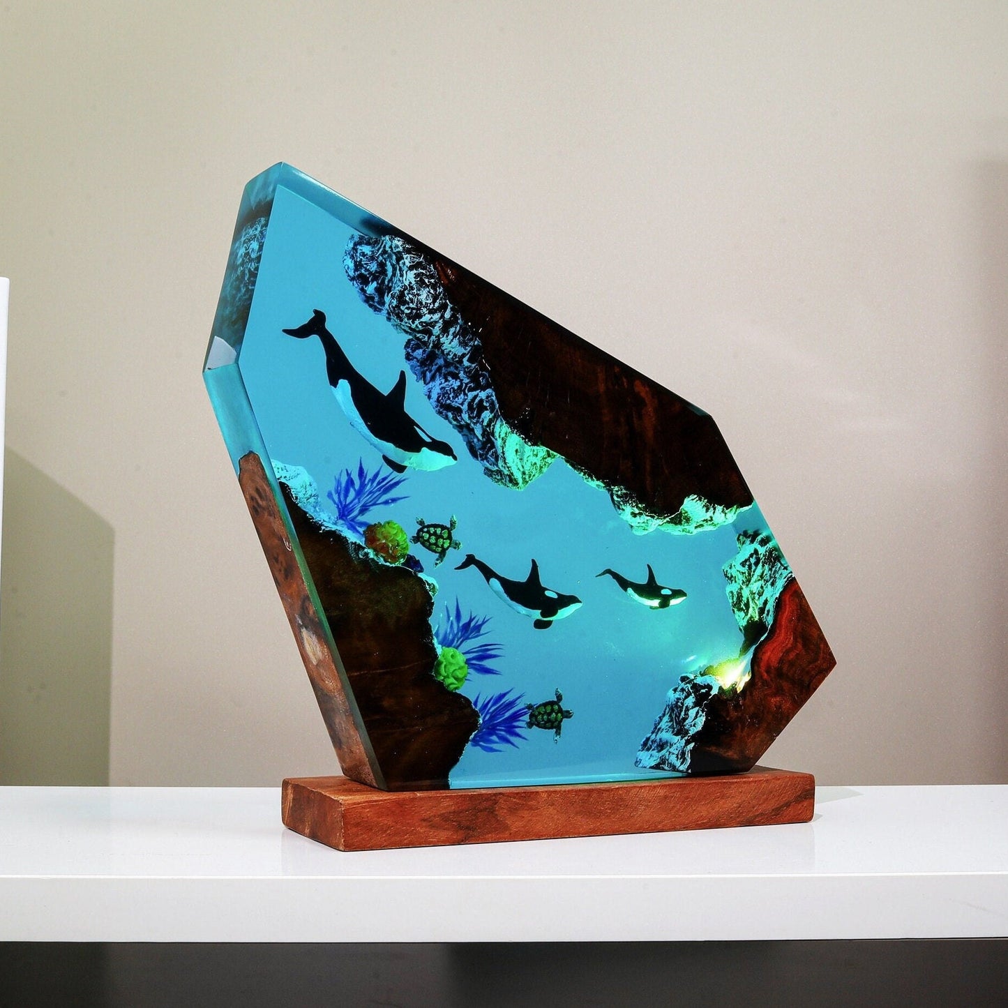 Axolotl and Sea Creatures resin