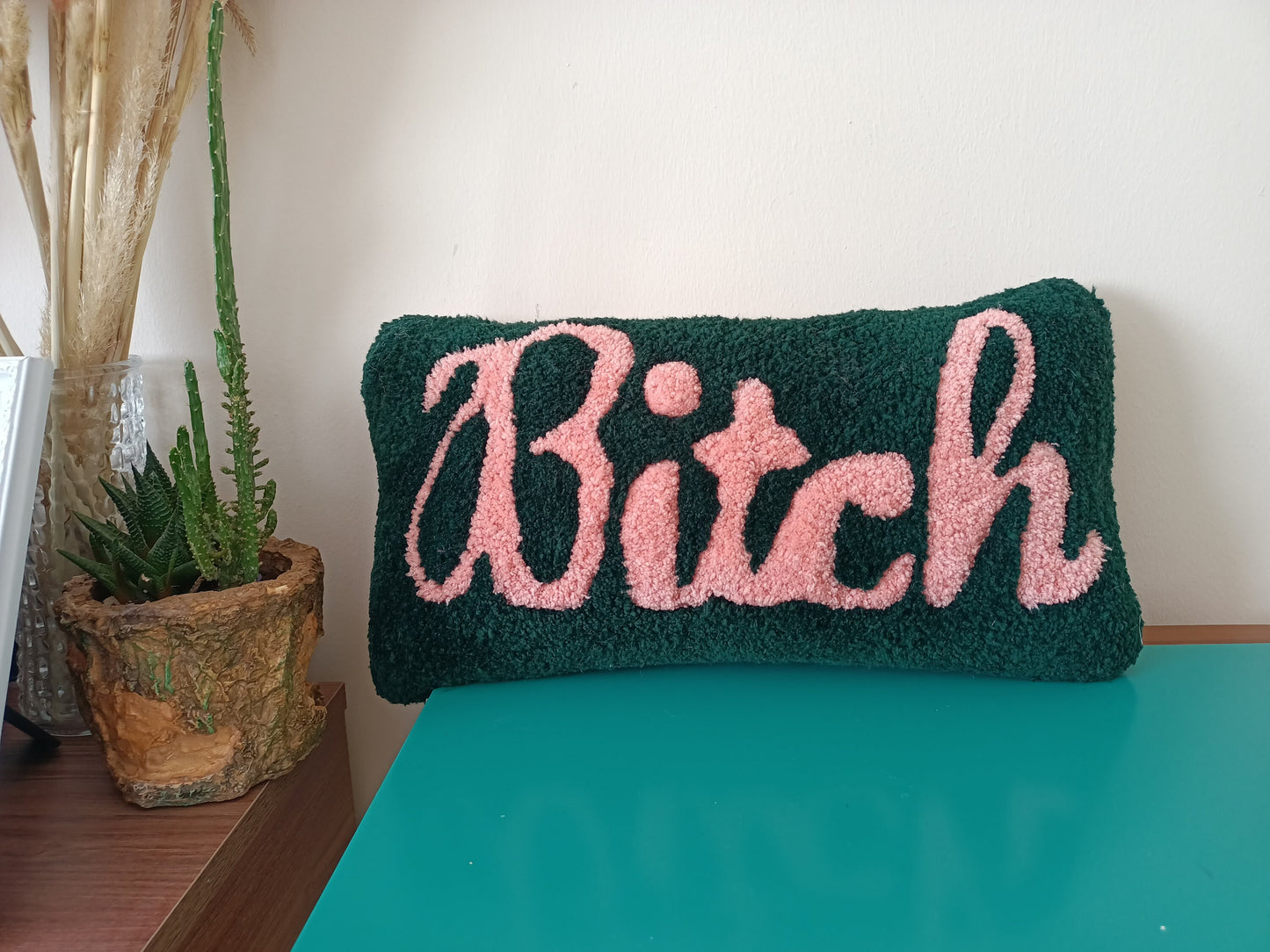 Tufted Bitch Pillow Cover