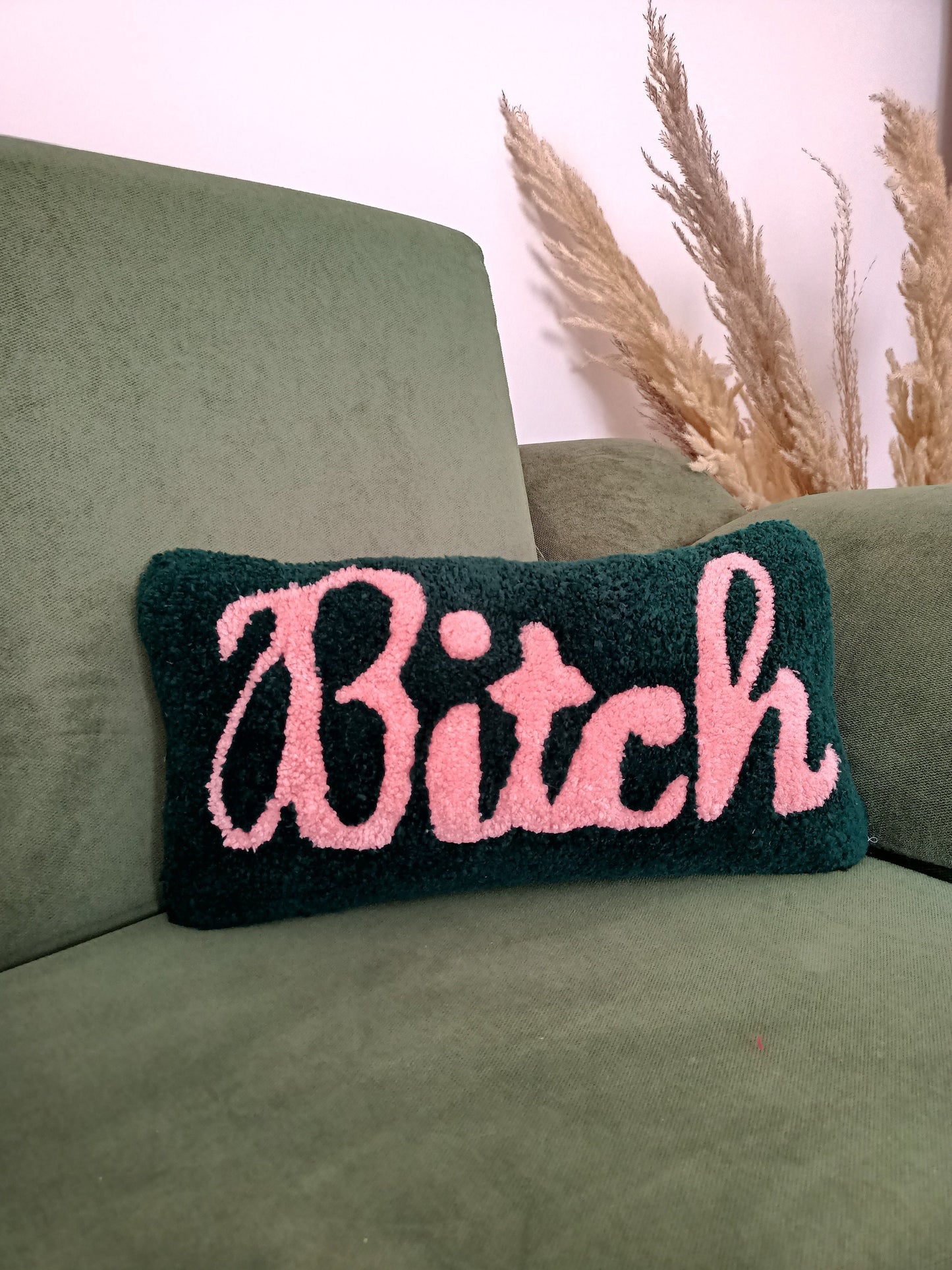Tufted Bitch Pillow Cover