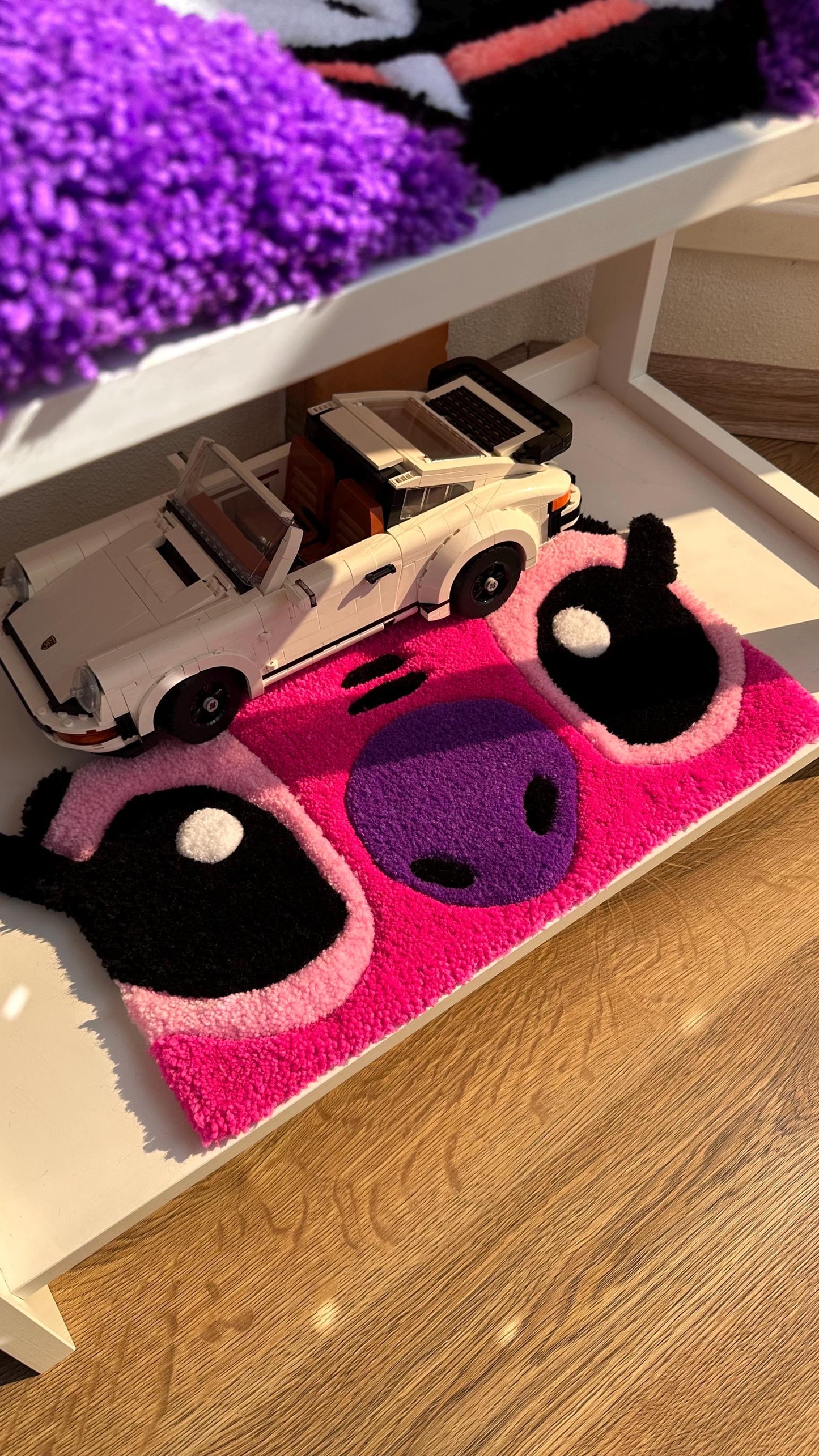 Pink Keyboard Tufted Rug
