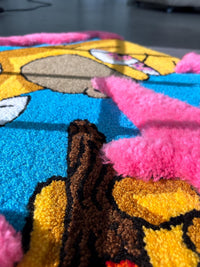 Cartoon Pink smoke Tufted rug