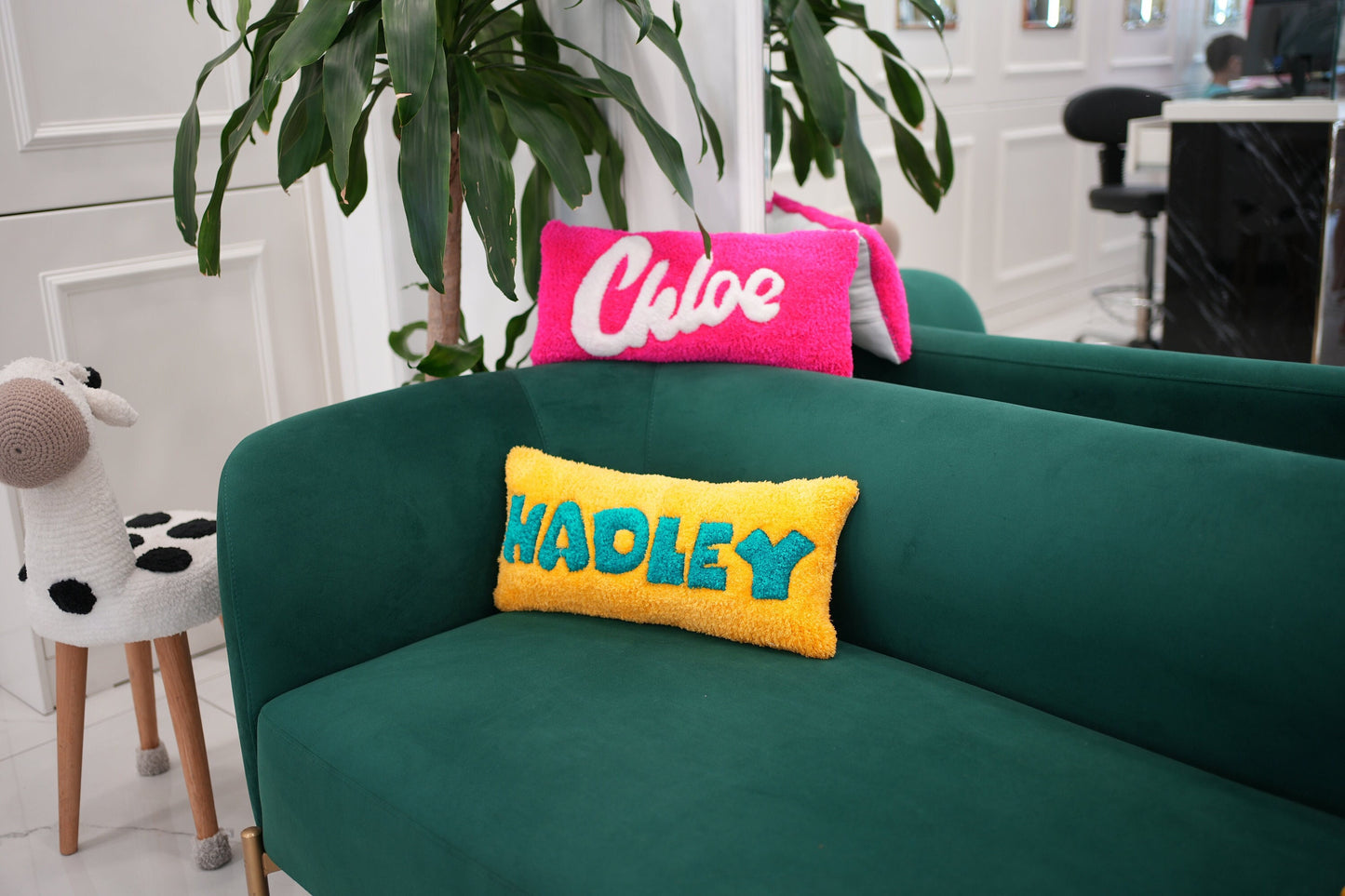 Personalized Name Tufted Pillow Case