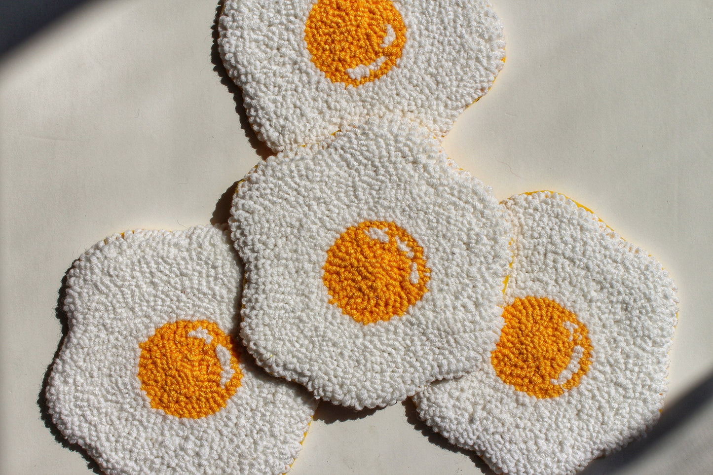 Egg Punch Needle Coaster