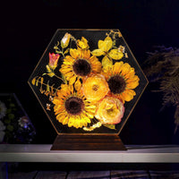 SUNFLOWERS Resin Lamp