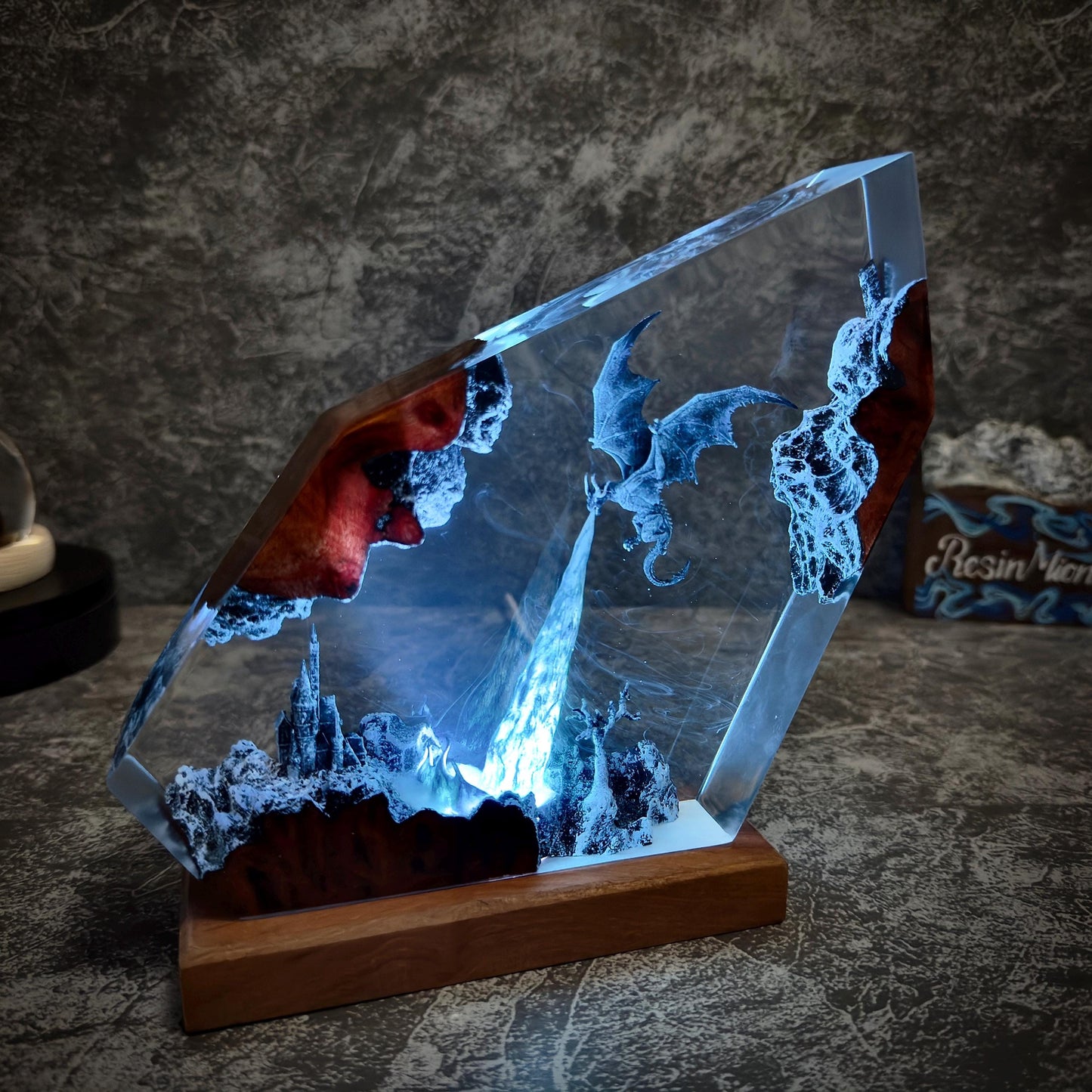 Ice Dragon Resin Night Light