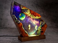 Astronaut Galaxy Epoxy Resin Lamp