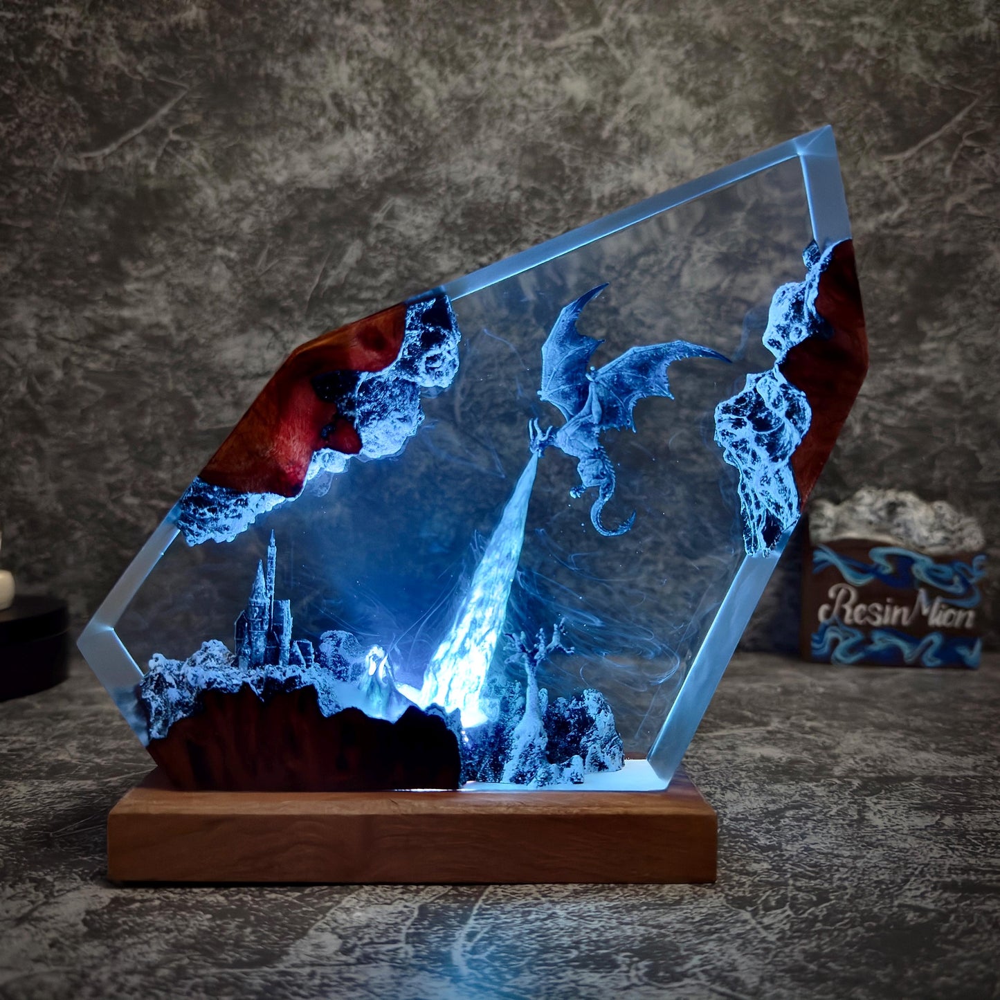 Ice Dragon Resin Night Light