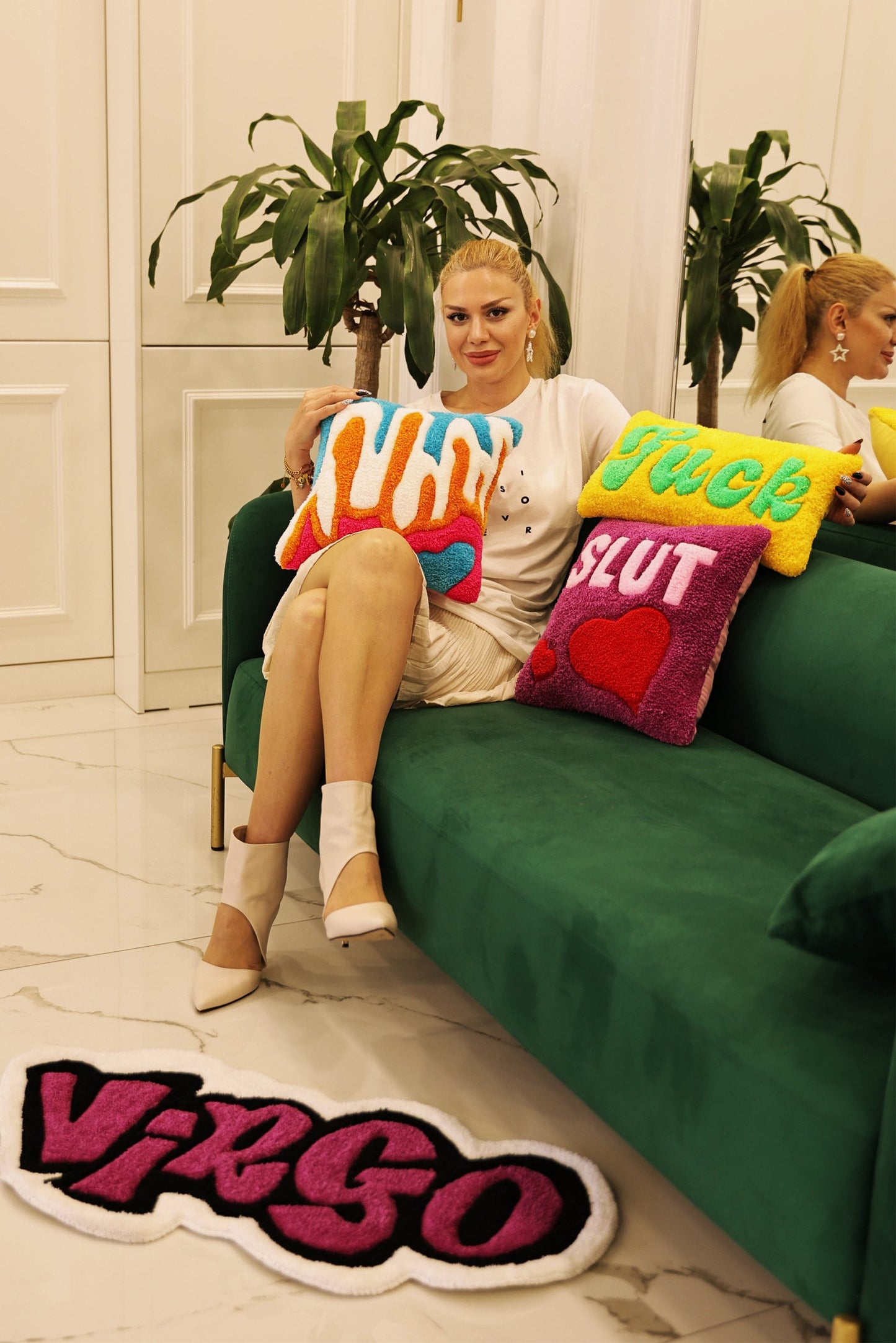 Fuck With Sayings Custom Hand Tufted Pillow Cover