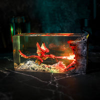 Fire Dragon Resin Lamp