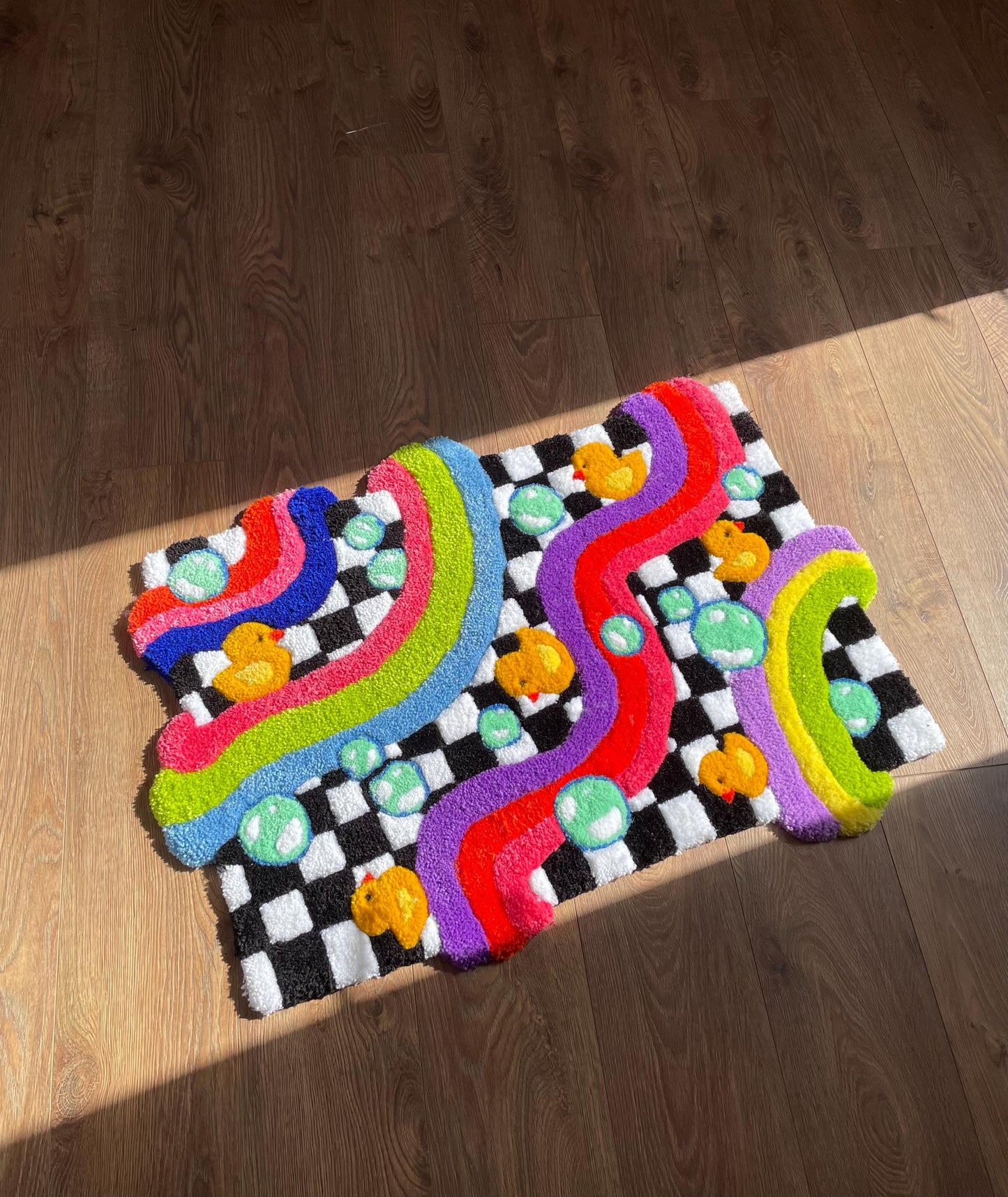 Bubbles Colourful Tufted Rug