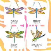 Dragonfly stained resin window hangings