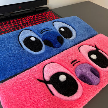 Stitch and Angel keyboard tufted rug