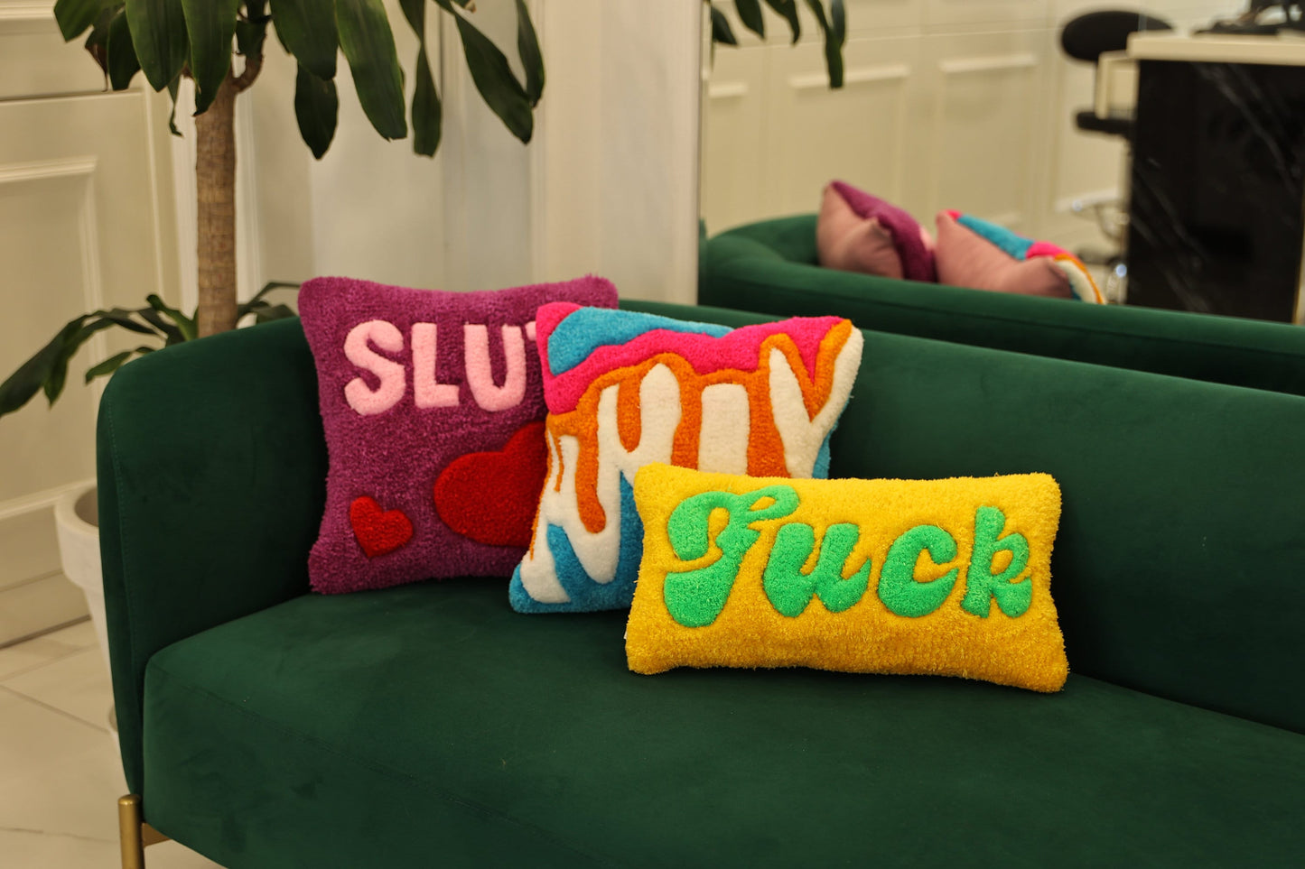 Fuck With Sayings Custom Hand Tufted Pillow Cover