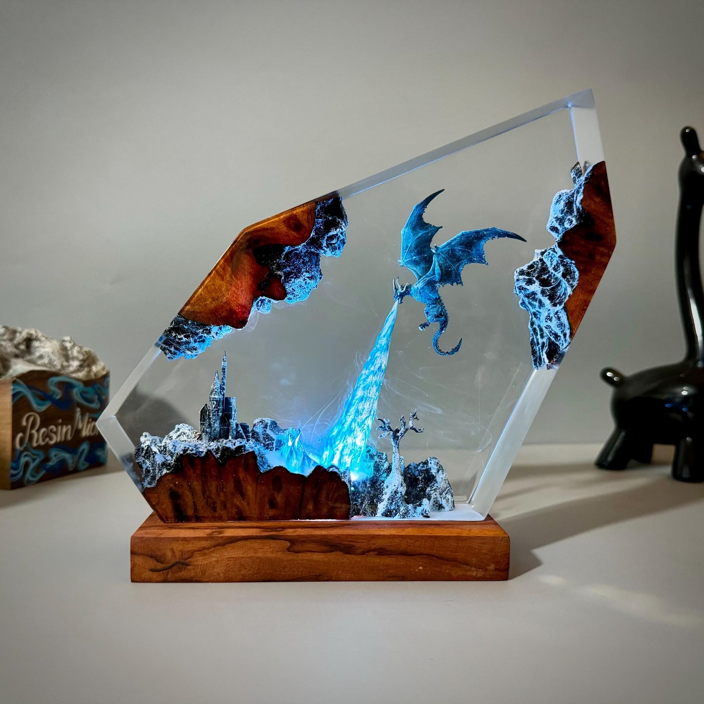 Ice Dragon Resin Night Light