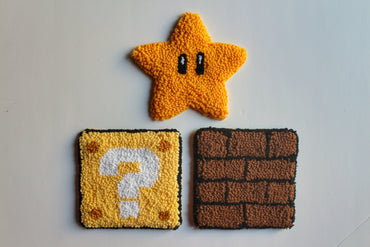 Mario Game Tufted Mug Rug Coaster