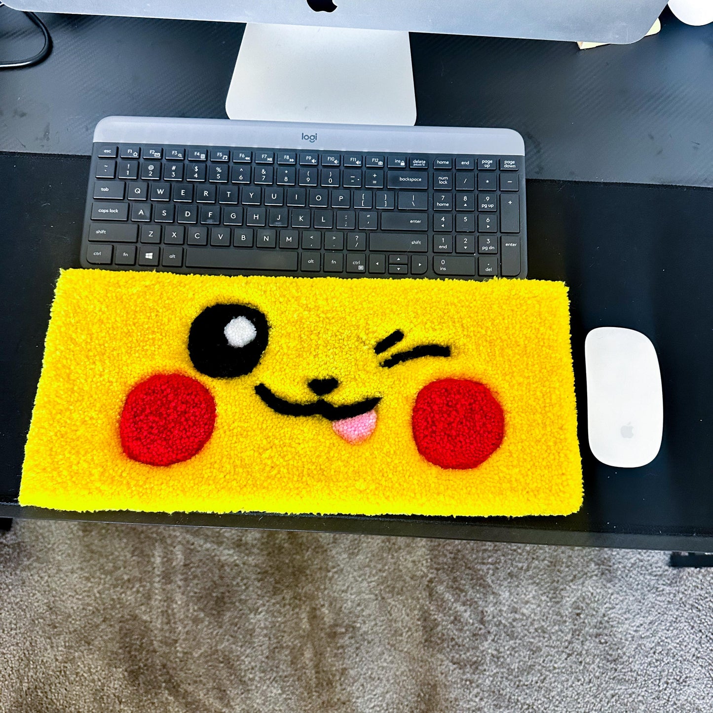 Pikachu Pokemon Keyboard Custom Anime Cartoon Wrist Rest Rug