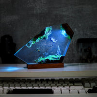Fire and Ice Dragon resin lamp