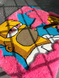 Cartoon Pink smoke Tufted rug