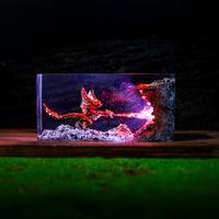 Fire Dragon Resin Lamp