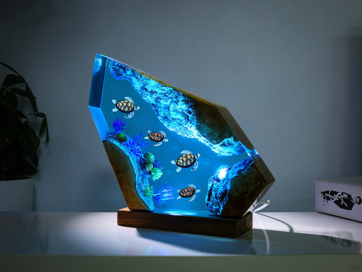 Axolotl and Sea Creatures resin