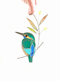 Stained Glass Kingfisher Suncatcher