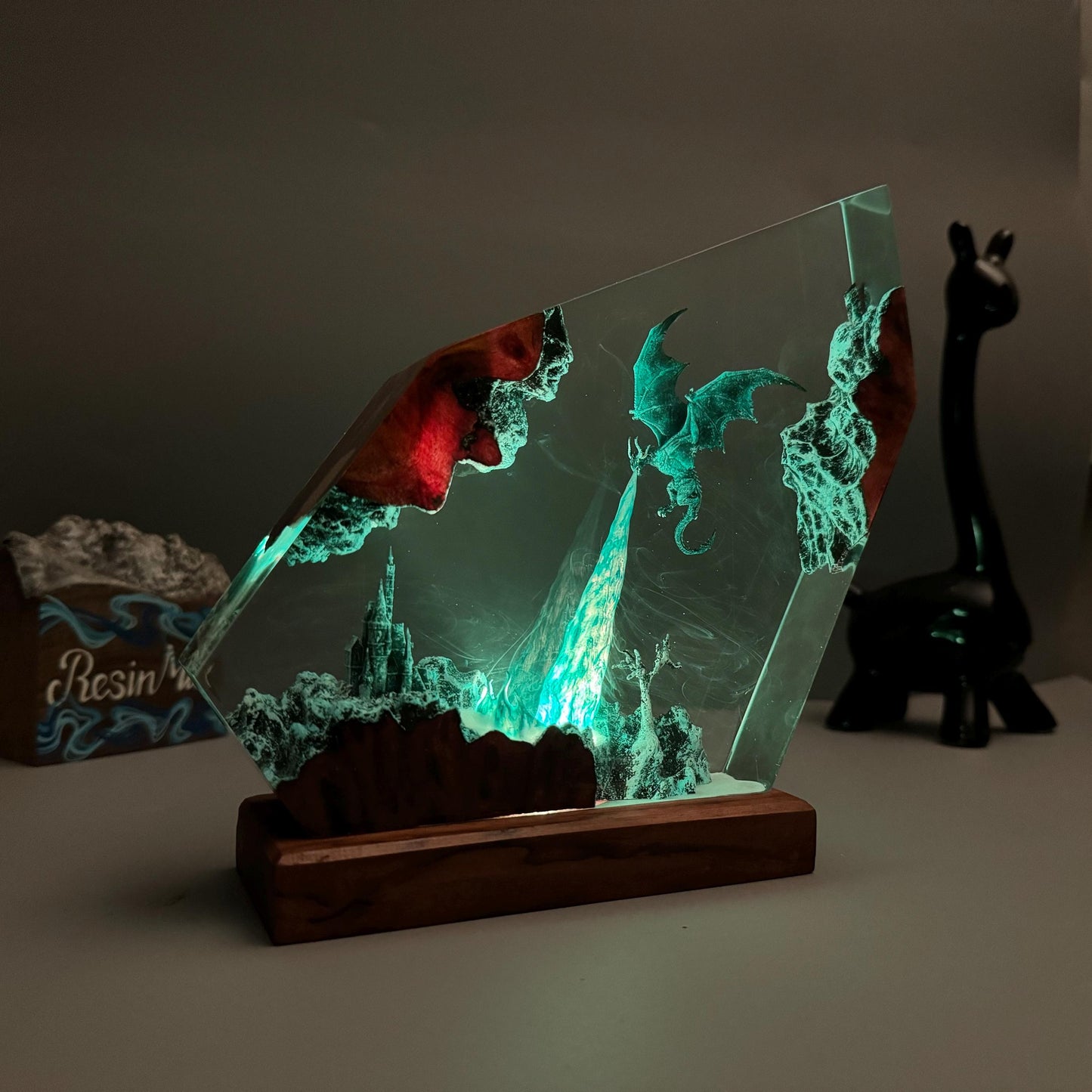 Ice Dragon Resin Night Light