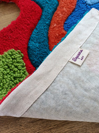 Irregular Multicolor Abstract 100% Hand Tufted Rug