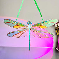 Dragonfly stained resin window hangings
