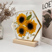 sunflowers resin night light