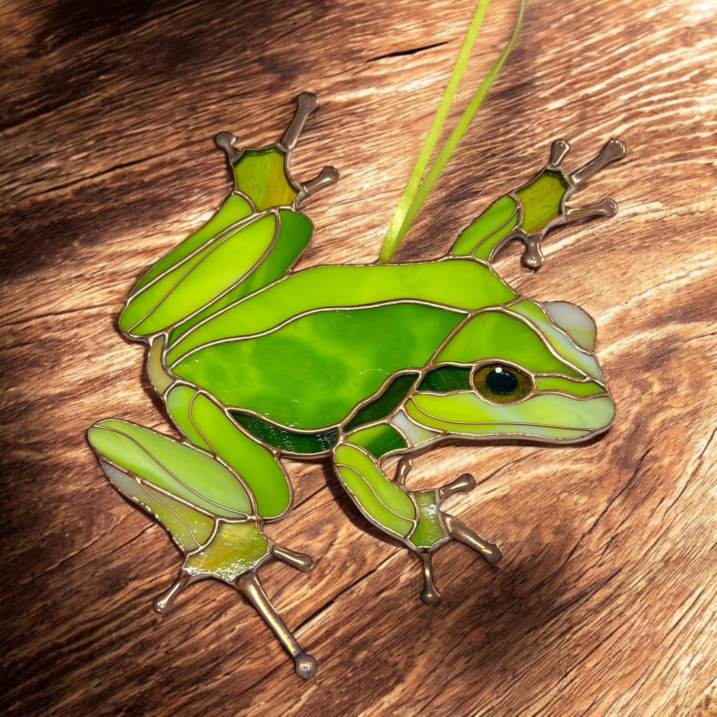 Frog stained resin window hangings