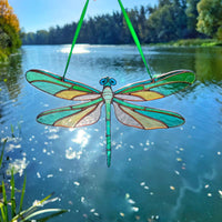 Dragonfly stained resin window hangings