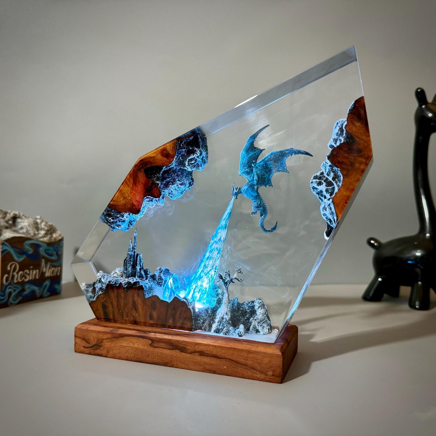 Ice Dragon Resin Night Light