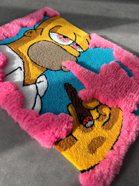 Cartoon Pink smoke Tufted rug