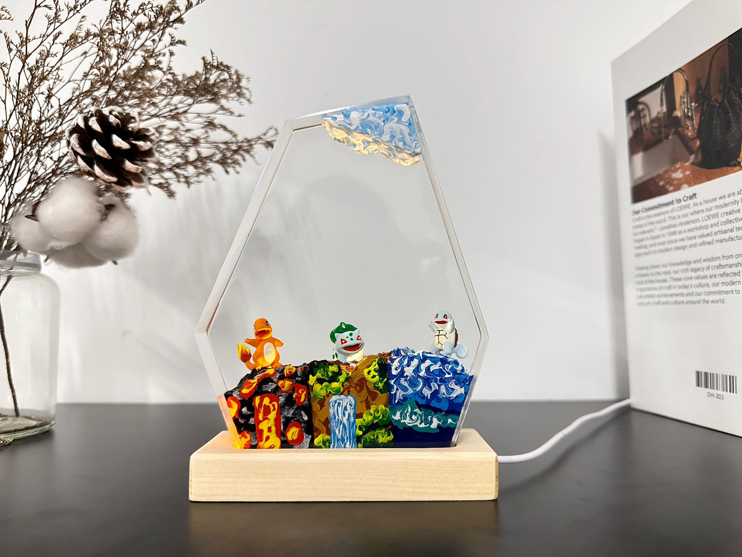 Pokemon resin lamp