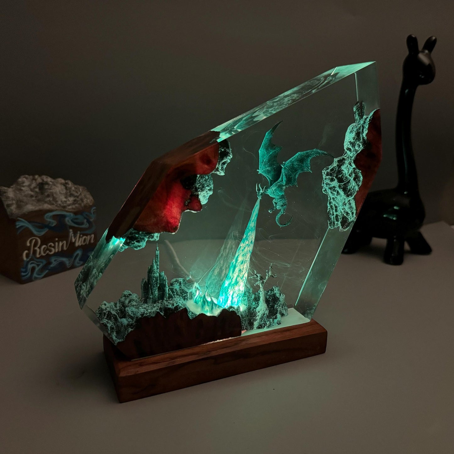 Ice Dragon Resin Night Light