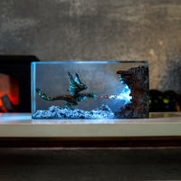 Fire Dragon Resin Lamp